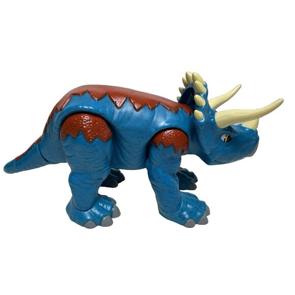 Fisher Price Imaginext Triceratops Jurassic World Dino Riders Dinosaur Lot of 3 - Picture 10 of 12